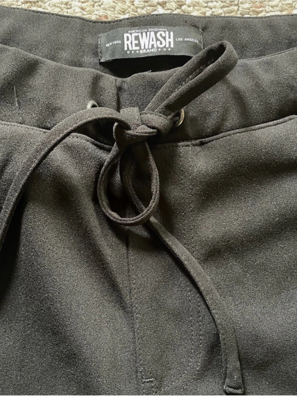 Rewash Black Drawstring Joggers - Picture 3 of 5